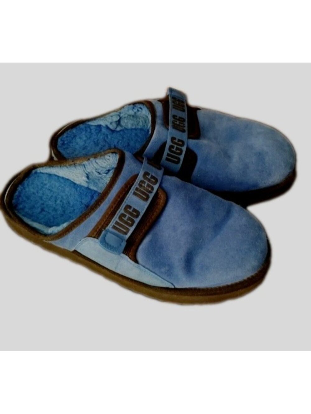 UGG BLUE DUNE SLIP-ON SUEDE/ SHEEPSKIN COMFORT SLIPPERS, Men’s Size 14